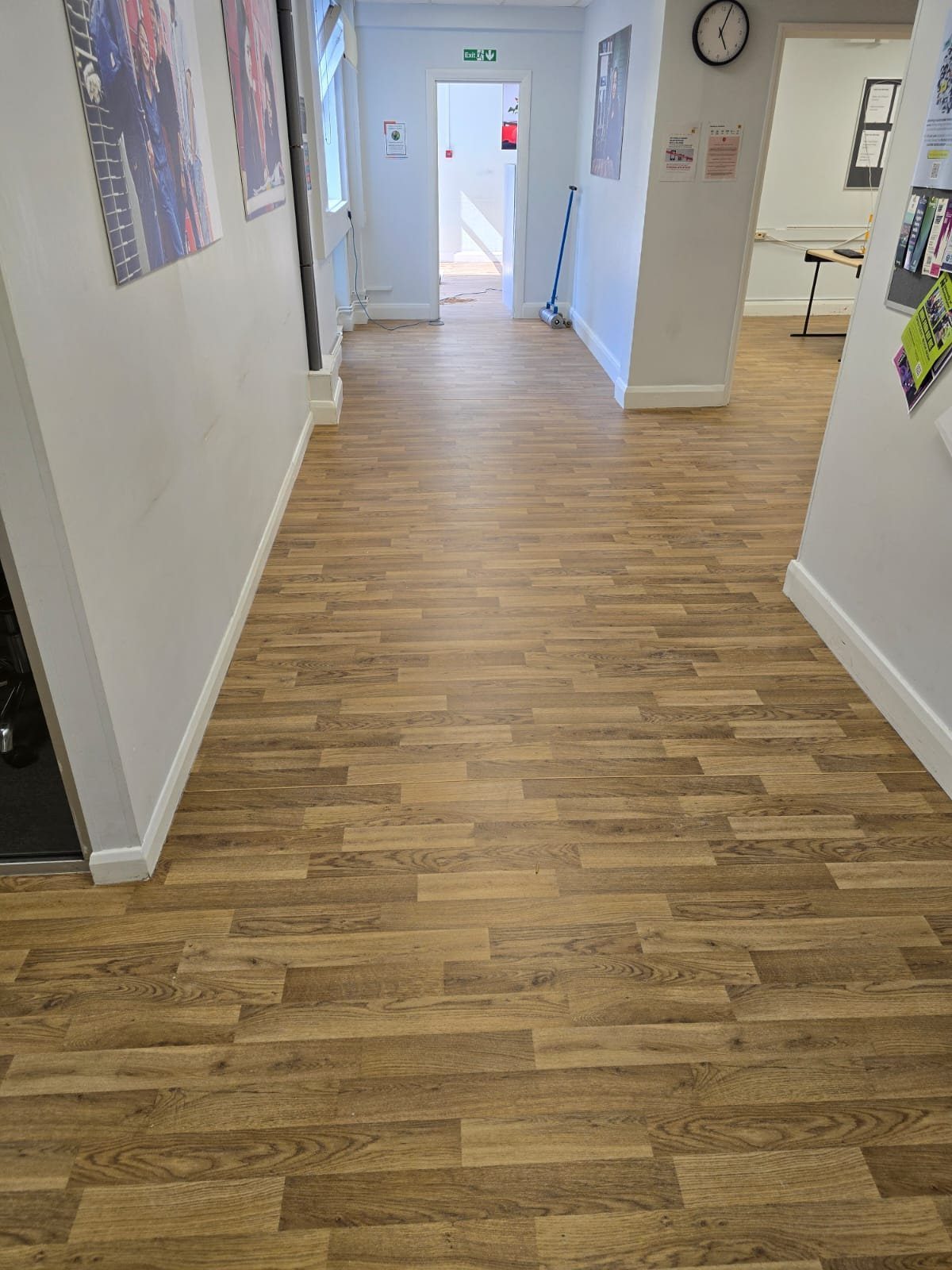 LVT flooring in an office